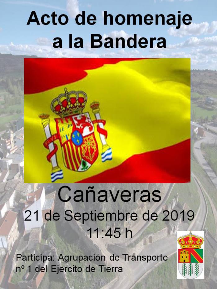 Homenaje a la Bandera el sábado, 21 de septiembre, en Cañaveras