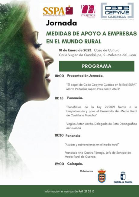La Asociación de Mujeres Empresarias celebra este miércoles una jornada sobre medidas de apoyo a empresas en Valverde de Júcar