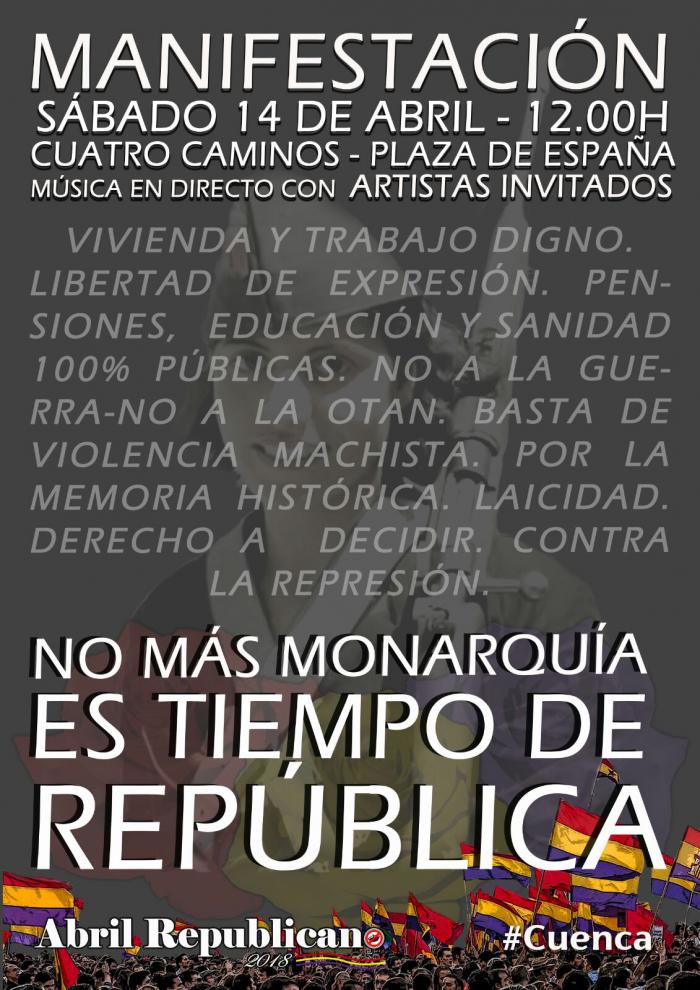 El 14 de Abril tendrá lugar la Manifestación anual por la República y una conferencia del fotoperiodista Julio Zamarrón
