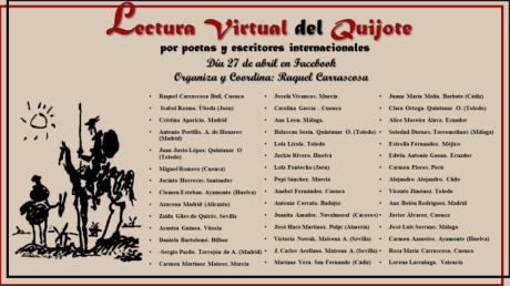 Lectura virtual del Quijote para conmemorar el Día del Libro