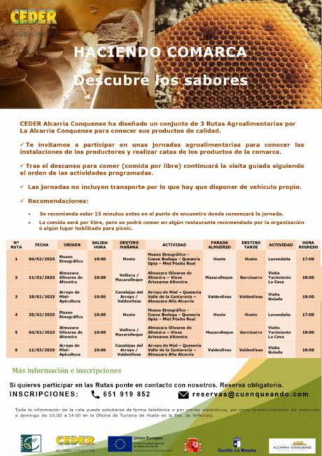 Rutas guiadas gratuitas para descubrir los productos gastronómicos y patrimoniales de la comarca de la Alcarria Conquense