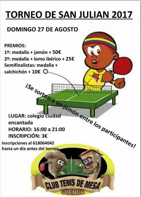 El Torneo de San Julián de tenis de mesa vuelve a celebrarse