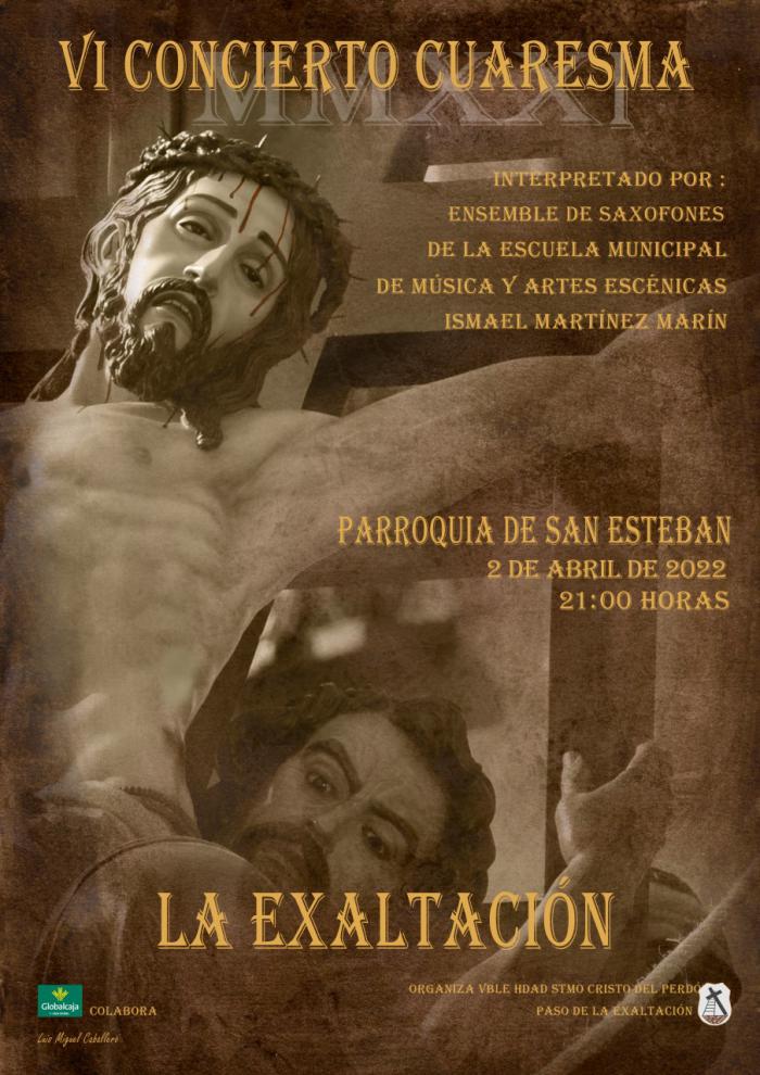 El Stmo. Cristo del Perdón celebra el 2 de abril la VI edición de su Concierto de Cuaresma “La Exaltación”