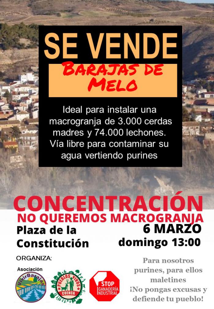 Barajas de Melo se moviliza este domingo contra una macrogranja de cerdo