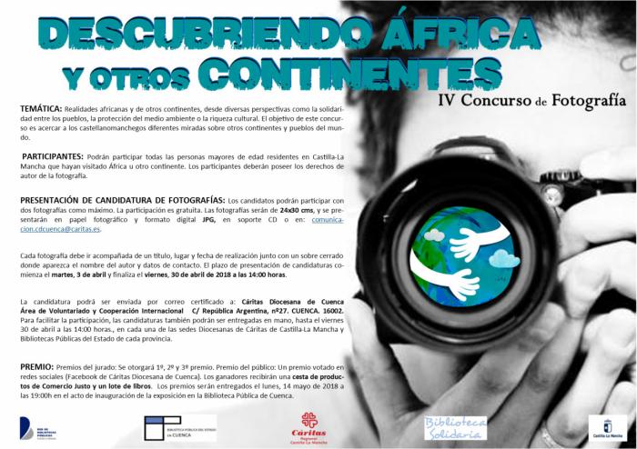 Convocado el IV Concurso de Fotografía “Descubriendo África y otros Continentes”