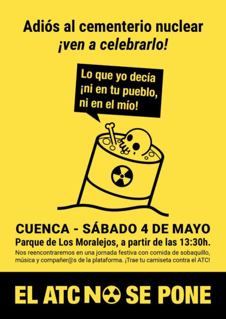 La Plataforma contra el Cementerio Nuclear en Cuenca se reencontrará este sábado en Cuenca para celebrar el carpetazo definitivo al ATC