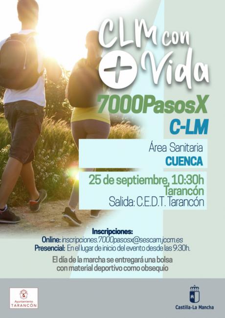 Tarancón acogerá el 25 de septiembre la marcha gratuita ´7.000 pasos X Castilla-La Mancha´ con el objetivo de fomentar “un estilo de vida saludable”
