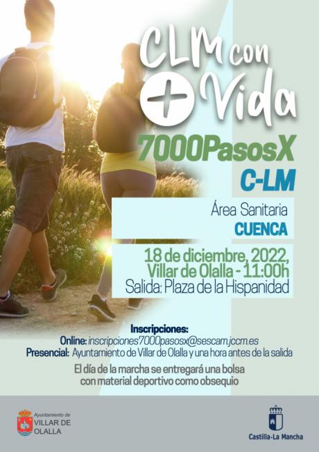 Villar de Olalla acoge la marcha “CLM con + vida. 7.000pasosXCastilla-La Mancha”