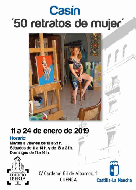 La Sala Iberia acoge la exposición “50 retratos de mujer” del artista conquense ‘Casín’