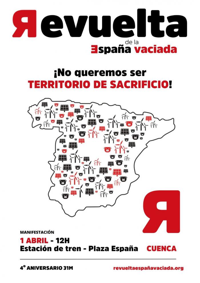 Cuenca acogerá este sábado una manifestación bajo el lema ‘No queremos ser territorio de sacrificio’