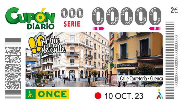 El cupón de la ONCE ‘se pasea’ por Carretería, una calle de Cuenca con historia y tradición