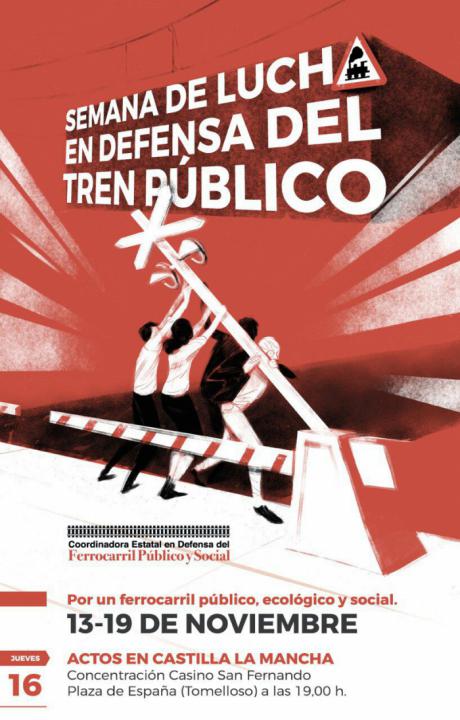 IU se suma a la Semana de Lucha por un Ferrocarril Público, Ecológico y Social convocada en todo el país entre el 13 y el 19 de noviembre.