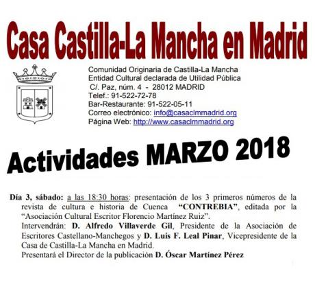 La revista conquense “Contrebia” se presentará en la Casa de Castilla-La Mancha de Madrid