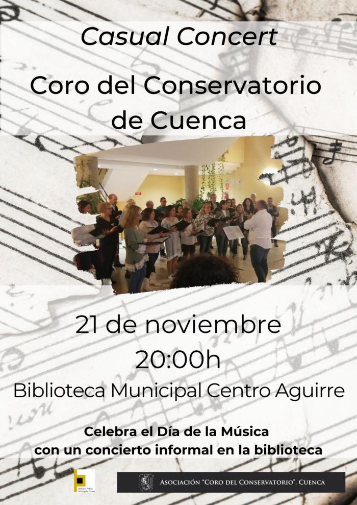 El Coro del Conservatorio celebra el 'Día de la Música' con un innovador 'casual concert' en el Centro Cultural Aguirre