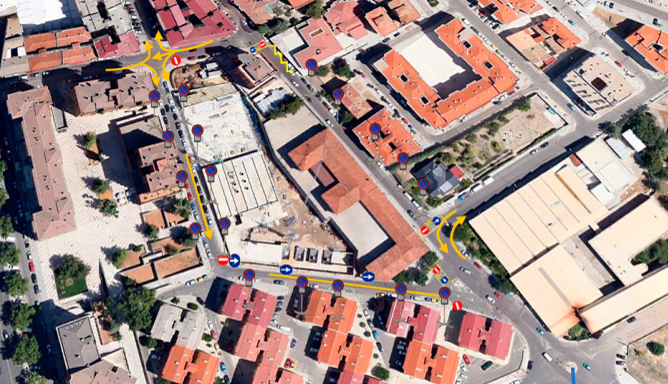 Los trabajos de demolición en el colegio La Paz conllevan el corte del último tramo de calle Camino Cañete del 22 de diciembre al 10 de enero