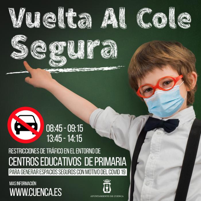 Hoy jueves se retoman los cortes de tráfico en el entorno de los colegios de la capital para generar espacios seguros