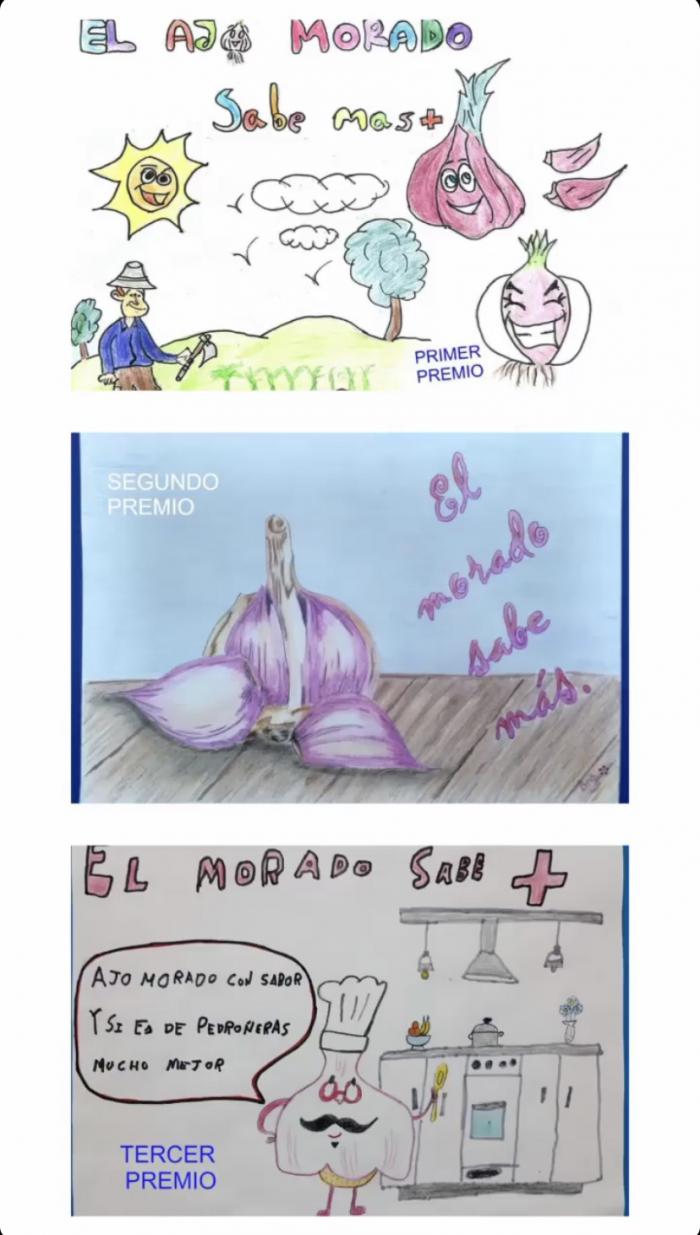 La IGP Ajo Morado de Las Pedroñeras falla los premios del VII Concurso de dibujo infantil celebrado durante el confinamiento