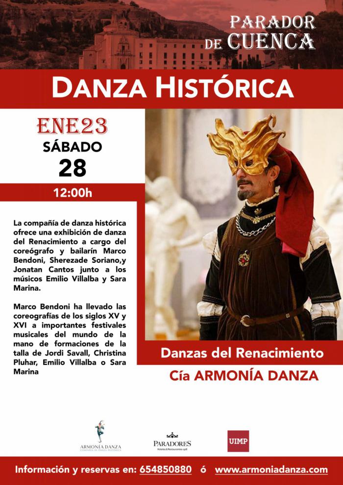 El Parador acoge este sábado una conferencia sobre la danza histórica