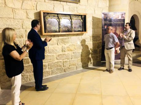 La Iglesia de la Natividad de Carrascosa del Campo recupera su obra más antigua, un fragmento del retablo