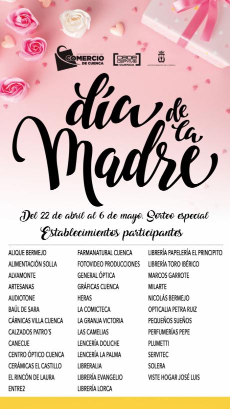 Participa y gana: 38 vales de 50 euros en comercios de Cuenca por el Día de la Madre