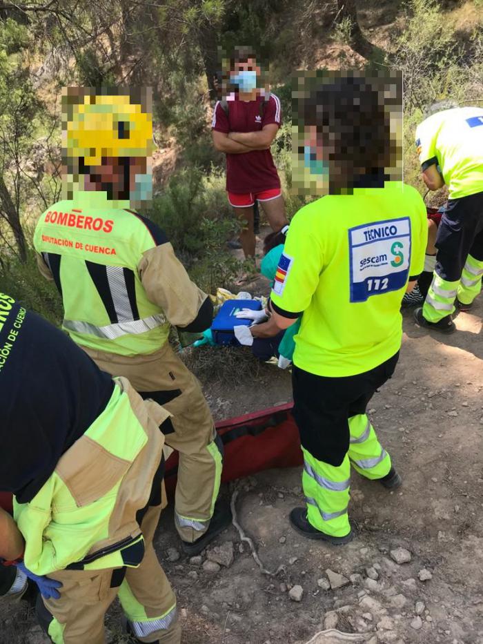 Rescatan y trasladan al Virgen de la Luz a joven tras un accidente en Las Chorreras