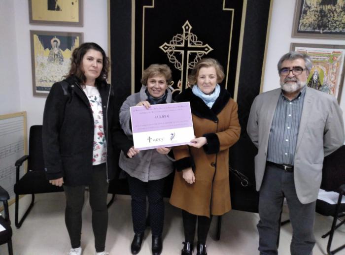La Soledad de San Agustín entrega a la AECC Cuenca la recaudación de su Concierto Benéfico de Navidad