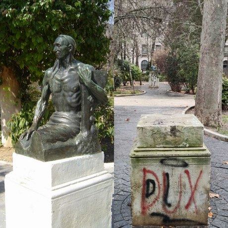 Cuenca en Marcha pedirá el retorno de la escultura “El Hombre de la Sierra” al Parque San Julián