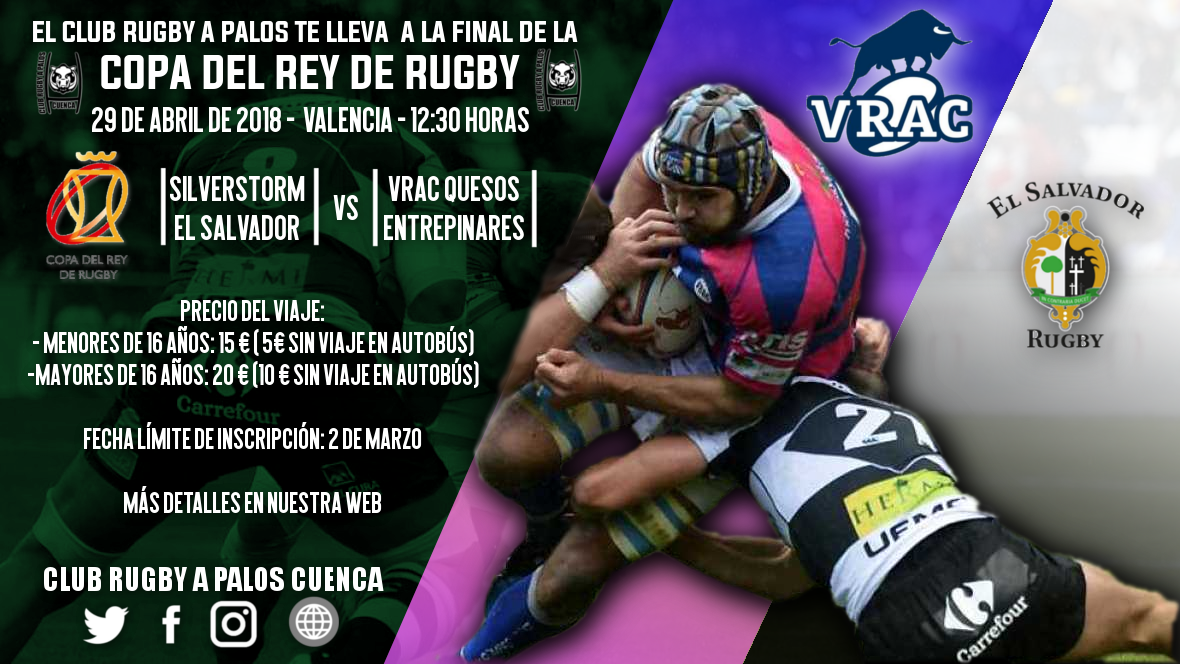 El Club Rugby A Palos te lleva a la Final de Copa del Rey de Rugby