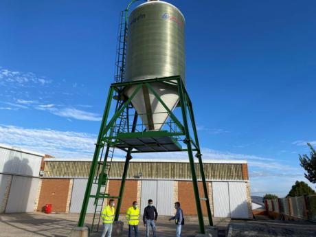 Se instala un silo en Huete para el reabastecimiento de sal a los camiones quitanieves