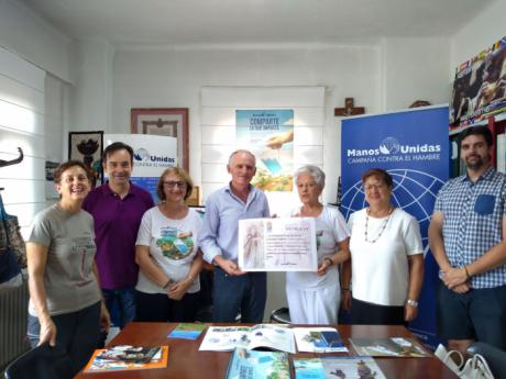 Manos Unidas recibe la recaudacio&#769;n solidaria de las visitas a la villa romana de Noheda