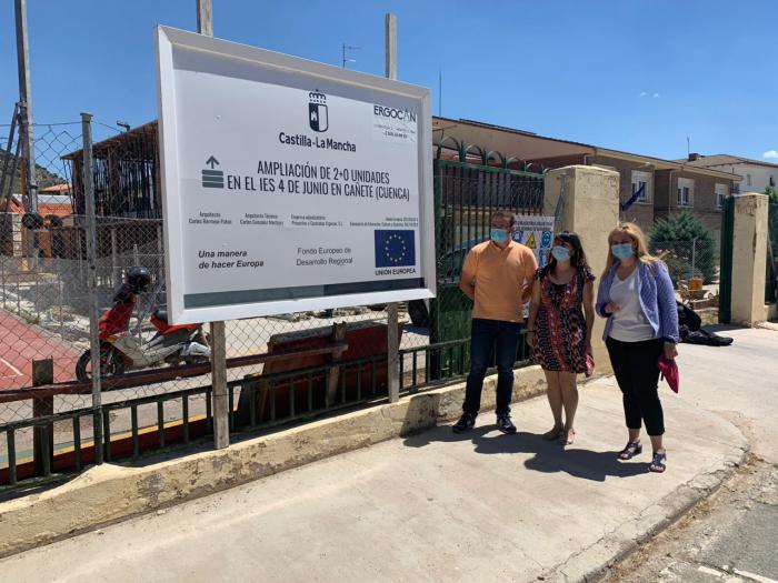 Continúan las obras de ampliación del IES 4 de junio de la localidad de Cañete