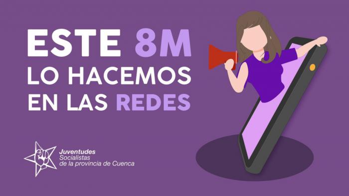 Juventudes Socialistas de Cuenca lanza la campaña #Este8MLoHacemosEnLasRedes