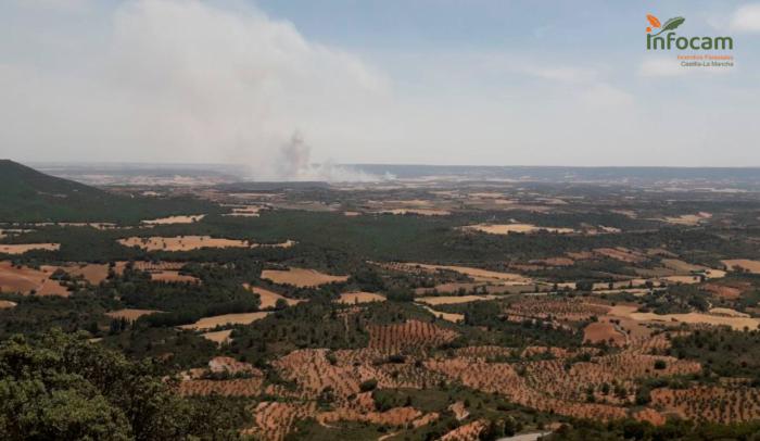 Controlados los incendios forestales de Castejón y Carrascosa de la Sierra