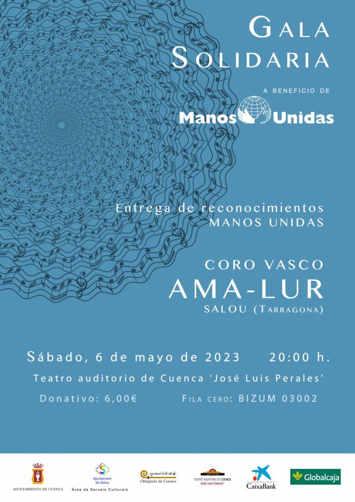 Manos Unidas celebra su Gala Solidaria con el concierto del coro vasco Ama Lur de Salou