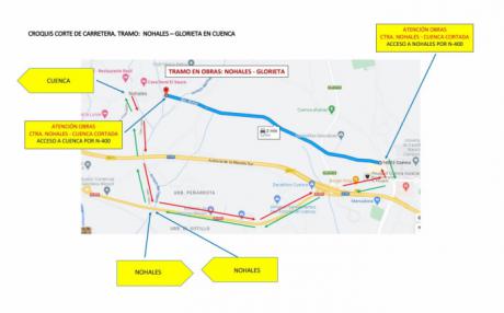 Los trabajos de asfaltado de la carretera de acceso a Nohales implican el corte al tráfico de esta vía del 1 al 4 de agosto