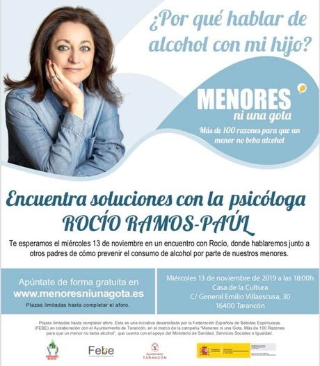 El Ayuntamiento de Tarancón organiza una charla con Rocío Ramos-Paul ´Supernanny´
