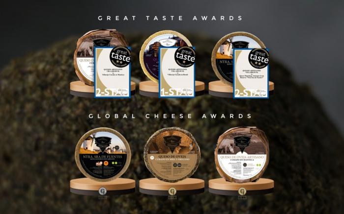 Quesos Villarejo obtiene premios en sus quesos en el Great Taste Awards y el Global Cheese Awards