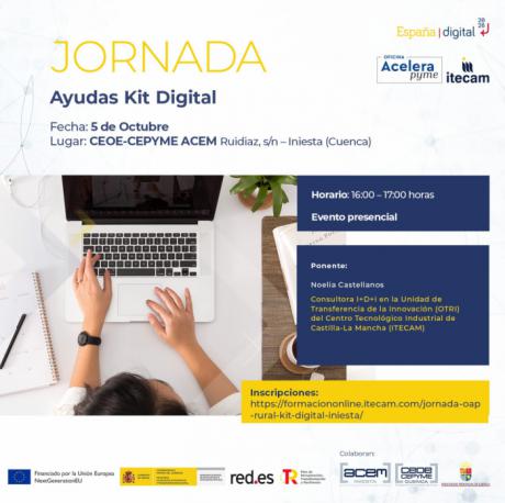 Nueva jornada de la Oficina Acelera PYME Rural sobre las ayudas Kit Digital en Iniesta