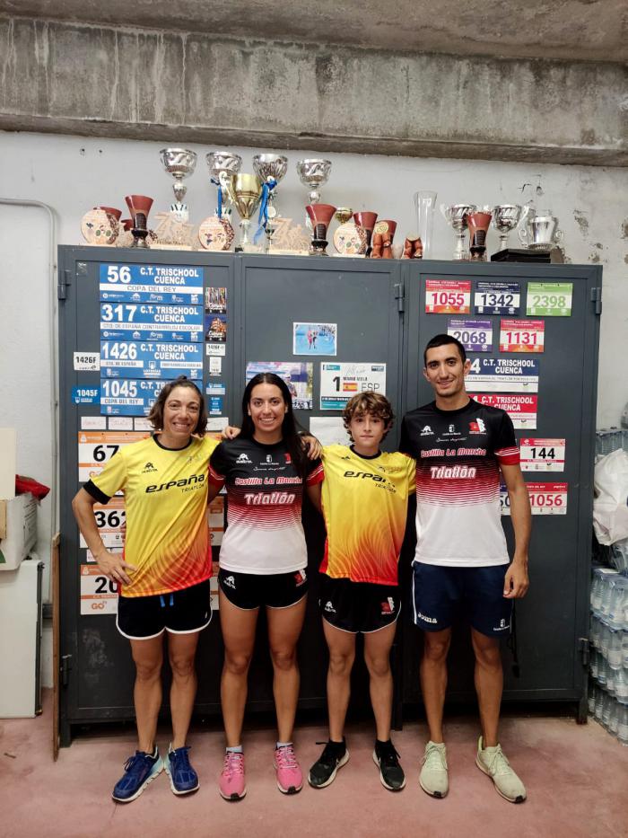 Cuatro conquenses presentes en el Cto. De España de Triatlón por comunidades autónomas representado a Castilla-La Mancha