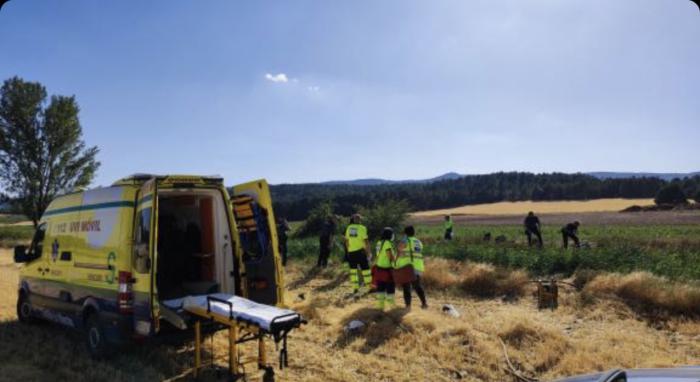 Trasladan al Virgen de la Luz a un herido tras sufrir un accidente de aviación en Sotos