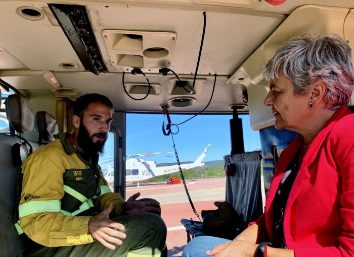 Fernández visita la BRIF de Prado de los Esquiladores coincidiendo con el fin de la Campaña de Extinción de Incendios