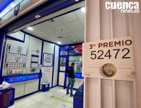 El número 52.472, tercer premio del Sorteo de Navidad, llega a Cuenca