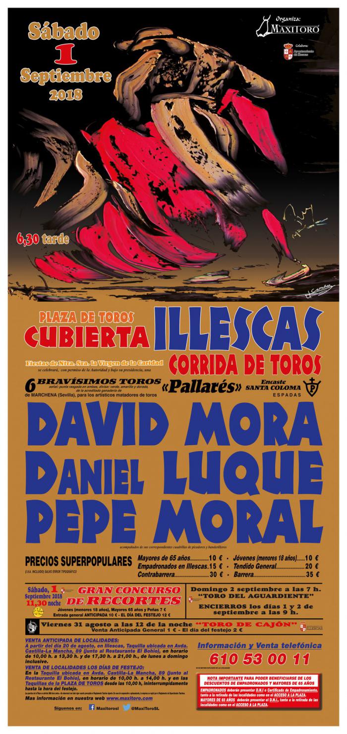 David Mora, Daniel Luque y Pepe Moral con una gran corrida de Pallarés, en Illescas