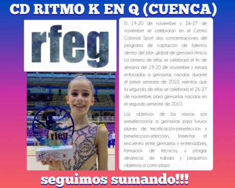 La gimnasta Daniela Carro es convocada por la Real Federación Española de Gimnasia