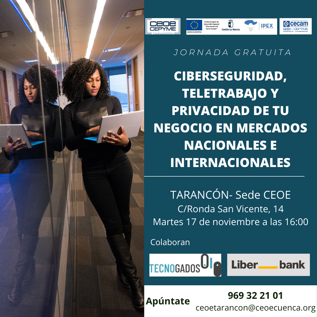 La sede de CEOE CEPYME Tarancón acoge este martes una jornada sobre ciberseguridad en mercados internacionales