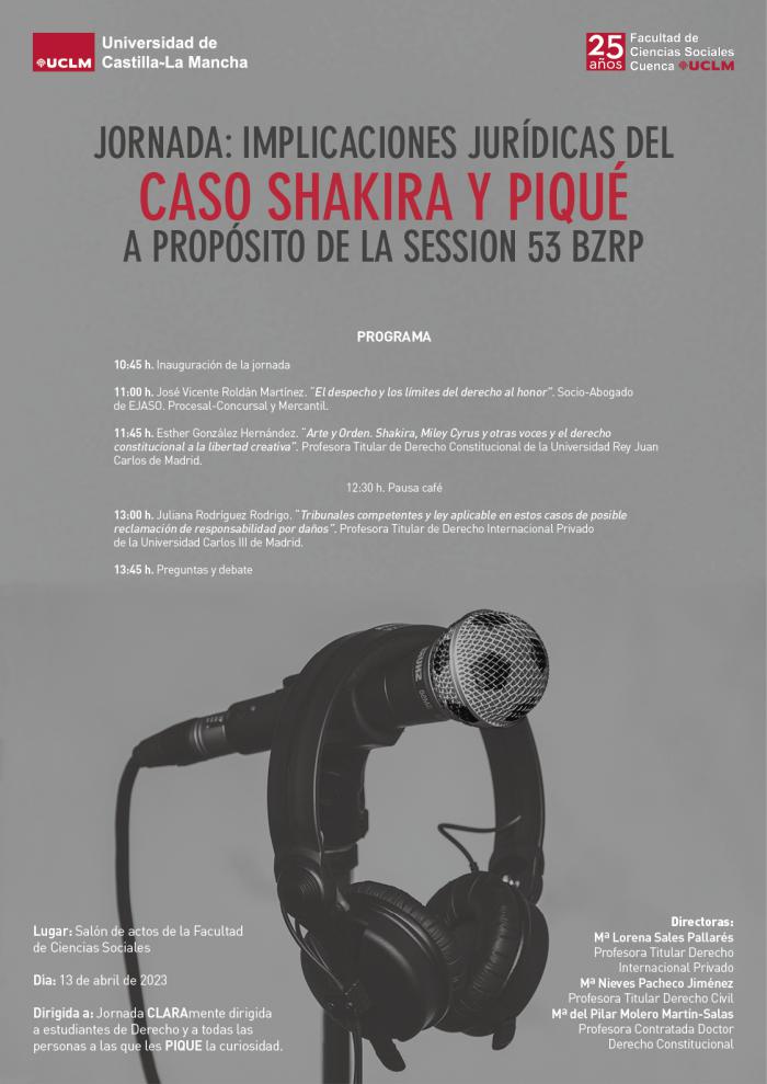 La UCLM dedica una jornada a analizar las implicaciones jurídicas del caso Shakira y Piqué a propósito de la canción con Bizarrap