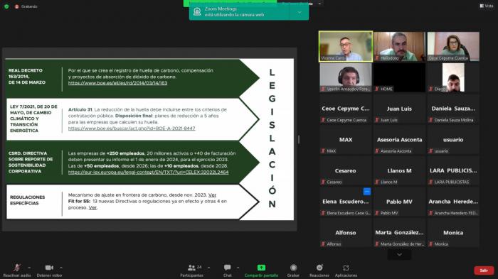 Cerca de 30 empresas de Cuenca se forman sobre la huella de carbono y el impacto en sus actividades
