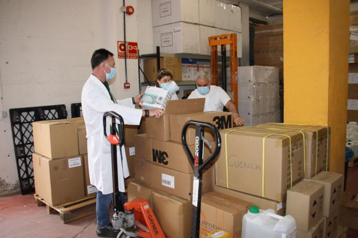 Llegan 5.200 test rápidos para el área de Salud de Cuenca y más de 22.000 artículos de protección