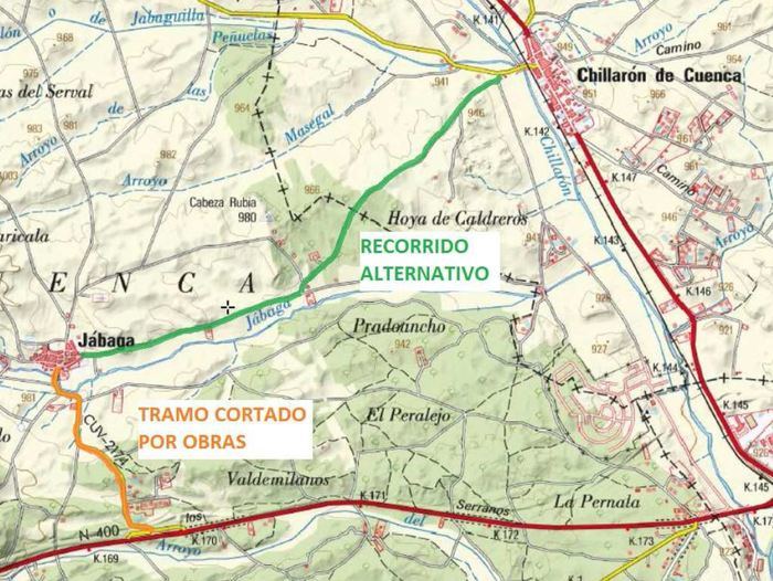 La mejora de la carretera de acceso a Jábaga obligará a cortar el tráfico de manera permanente durante doce días