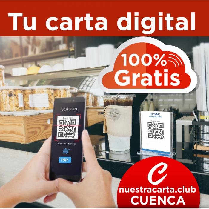 Carta digital gratuita para los hosteleros conquenses